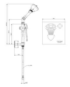 Single and Double Nozzle Hand-Held Eye Face and Body Wash D5000 Hughes emergency eye wash Double Nozzle