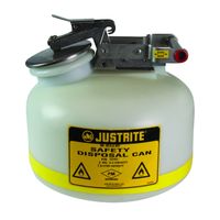 Liquid Disposal Safety Cans 1476 Justrite safety cans White