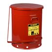 Product Image: Oily Waste Cans 900 Justrite flammable waste can Red 80 46.7cm x 59.5cm Foot Operated