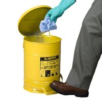 Oily Waste Cans 900 Justrite flammable waste can Yellow