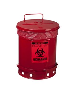 Conteneur à déchets biologiques dangereux 0593 Justrite Rouge