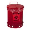 Product Image: 0593 Justrite Rosso A pedale 38.1cm x 38.1cm