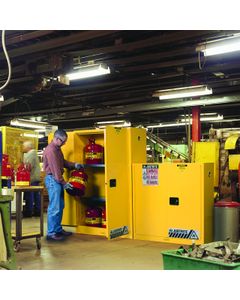 Sure-Grip® EX Slimline Safety Cabinets 89-SL Justrite safety cabinet for flammable liquids Yellow