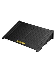 Rampa para palé de control de derrames EcoPolyBlend de 4 tambores cuadrados 28688 Justrite contención derrames Nero