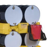 Drum Management Stack Module, dispensing shelf optional, forklift channels, recycled polyethylene, Yellow 28668 Justrite YL