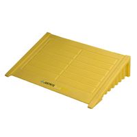 Oprijrand voor 4 drums vierkante EcoPolyBlend™ lekkage opvangpallet 28688 Justrite lekkageopvang Geel