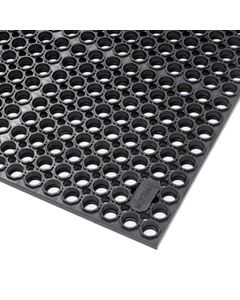 Sanitop Deluxe™ 563 Notrax rubberen werkplekmat Zwart