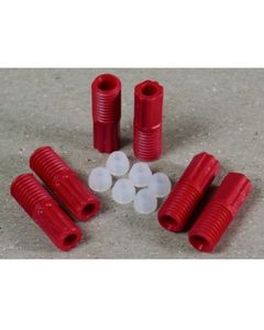 Raccordi di compressione per tubi EFTE per collettore HPLC Poly 2812 Justrite Rosso
