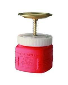 Polyethylene Plunger Can 1408 Justrite plunger can Red
