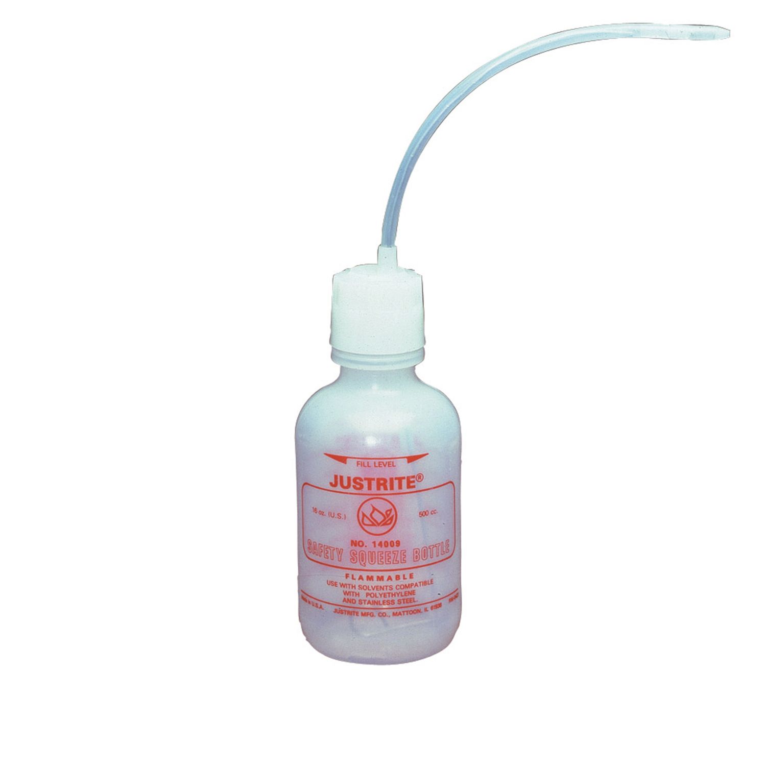 16 Ounce White Dispensing Bottle With Flexible Tube, 14009