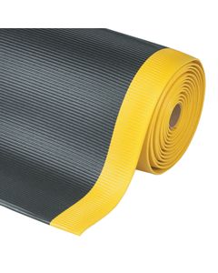 Crossrib Sof-Tred™ 406 Notrax Anti-Fatigue-Schaum Schwarz/Gelb