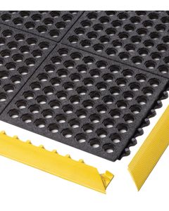 Cushion Ease™ GSII® Nitrile FR 850SFR Notrax modulaire matten Zwart