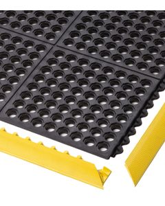 NOTRAX Large Drainage Hole Anti-Fatigue Mat Challenger™ 3X5 Black -  T25S0035BL 