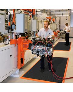 Safety Stance Solid™ 649 Notrax rubberen werkplekmat Zwart