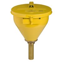 Sicherheitstrommeltrichter 0820 Justrite-Eindämmung für Verschüttungen Gelb