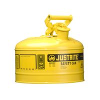 Type 1 Safety Cans 1001 Justrite safety cans Yellow Swinging Handle