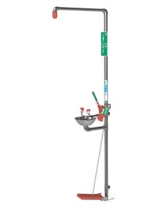 Outdoor Self-Draining Safety Shower with Eye/Face Wash SD18G85GD Hughes Stainless Steel