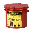 Product Image: Oily Waste Cans 900 Justrite flammable waste can Red 8 24.4cm x 23.2cm Hand Operated