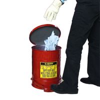 SoundGard™ Oily Waste Cans 0908 Justrite oily waste safety can Red