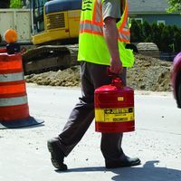 Type 1 Safety Cans 1001 Justrite safety cans Yellow Not Applied