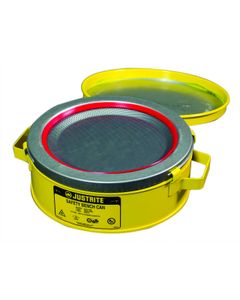 Safety Bench Cans 1007 Justrite solvent plunger cans Yellow