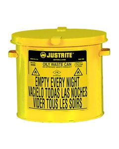 Oily Waste Cans 900 Justrite flammable waste can Yellow