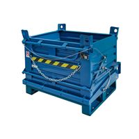 Klappbodenbehälter aus Stahl – 1 Bodenklappe SL1 Sall Untere Überspringungen ablegen Blau