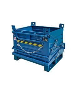 Stalen containers met openklapbare bodem - 1 deur SL1 Sall onderste skips laten vallen Blauw