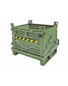 Steel Drop Bottom Opening Skips - 1 Door SL1 Sall drop bottom skips Green
