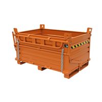 Stalen container met openklapbare bodem - 2 deuren SL2 Sall onderste skips laten vallen Oranje