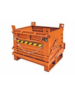 Steel Drop Bottom Opening Skips - 1 Door SL1 Sall drop bottom skips Orange
