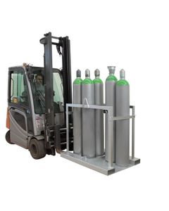 Cestello pallet per bombole di gas da movimentare con carrello elevatore ECG Sall pallet della bombola del gas Acciaio zincato
