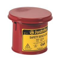 Safety Bench Cans 1007 Justrite solvent plunger cans Red