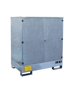 Armários de retenção para armazenamento exterior de bidões - Aço galvanizado EDS Sall armários com dique de tambor galvanizado