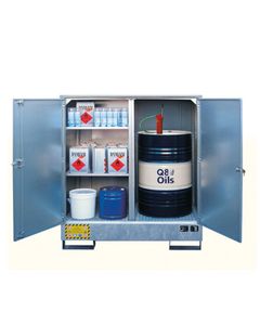 Bunded Drum Outdoor Storage Cabinets - Galvanized Steel EDS Sall galvanized drum bunded cabinets Galvanised Steel