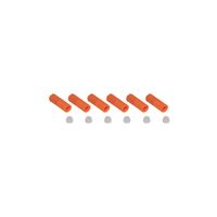 EFTE Tubing Compression Fittings for HPLC Poly Manifold 2812 Justrite Orange