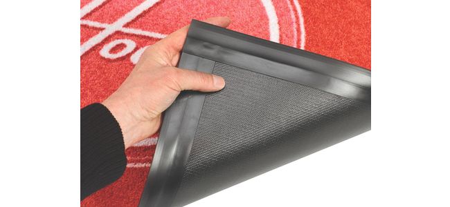 Notrax 199 Logo Imperial™ mat For placement inside entrances of hotels, shops, department stores, schools, universities, restaurants, supermarkets. Underneath