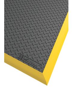 Diamond Flex™ Nitrile 547 Notrax antivermoeidheidsmat Zwart/geel