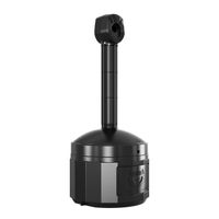 Smoker’s Cease Fire® Cigarette-Butt Receptacles 2680 Justrite cigarette receptacle Deco Black