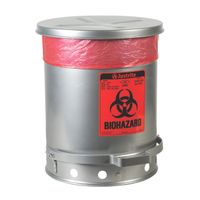 Biohazard Waste Cans 0593 Justrite Silver