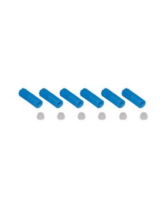 EFTE-slangcompressiefittingen voor HPLC-polyverdeelstuk 2812 Justrite Blauw