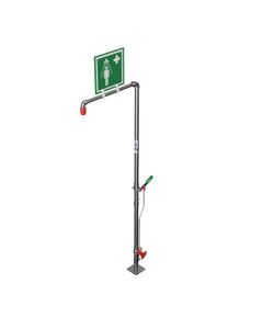 Self-Draining Emergency Safety Shower