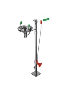 Self-draining Pedestal Mounted Stainless Steel Open Bowl Eye/Face Wash