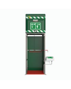 Douche de sécurité avec réservoir de 350 litres chauffée par immersion MH350 Hughes Vert