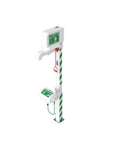 Immersion heated safety shower with eye wash and handheld eye bath
