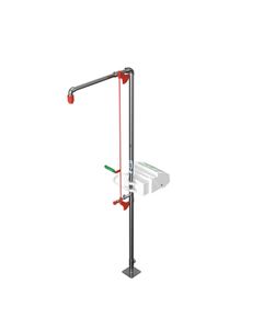 Unheated Emergency Safety Shower with Lidded Eye/Face Wash and Body Spray